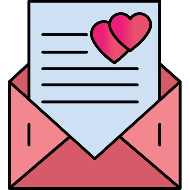 Envelope with message mail illustration