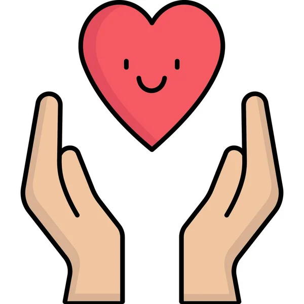 heart hand with love symbol vector illustration design