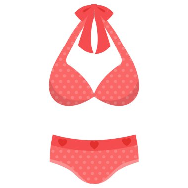 bra and panties icon. flat illustration of lingerie vector logo design.