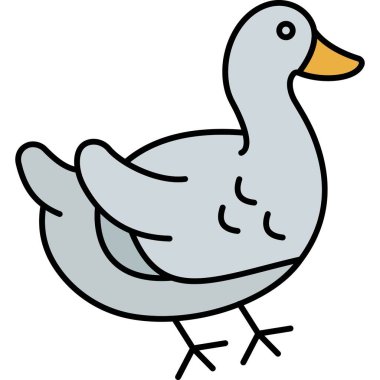 duck vector icon. flat style design eps 10