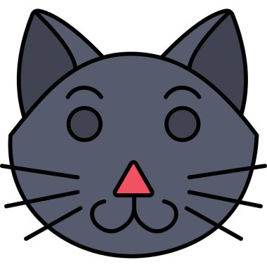 cat face expression vector illustration