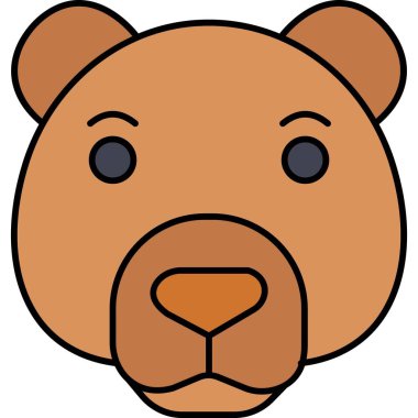 Ayı Surat. Basit illüstrasyon