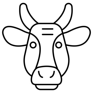 İnek. Web simgesi basit illüstrasyon