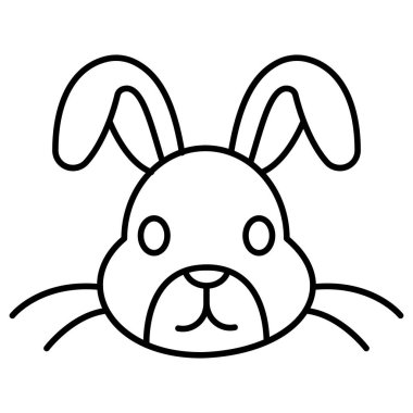 Kulaklı sevimli tavşan ve tavşan vektör çizimi tasarımı