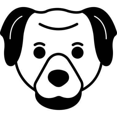 Köpek kafası. Basit resimleme