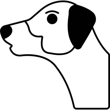 Köpek. Web simgesi basit illüstrasyon