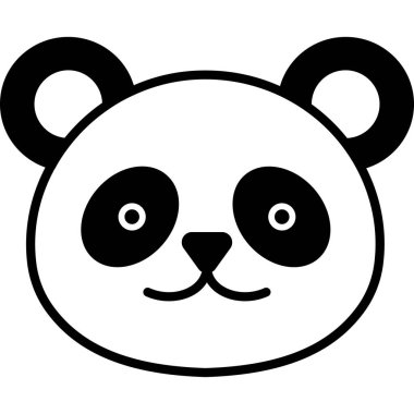 panda. Web simgesi basit illüstrasyon