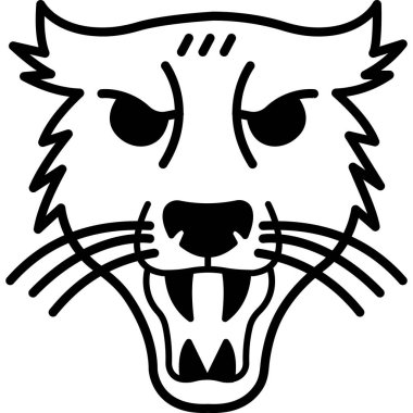 Kurt başı, vektör illüstrasyonu