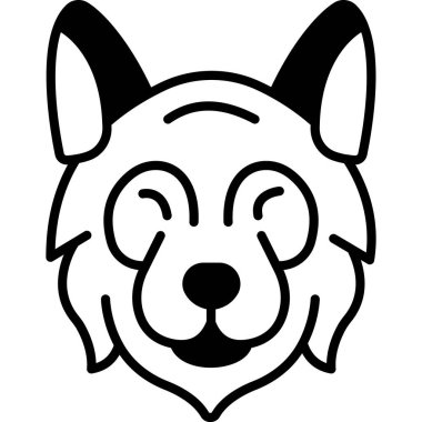 Köpek. Web simgesi basit illüstrasyon