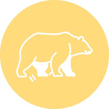 Ayı. Web simgesi basit illüstrasyon