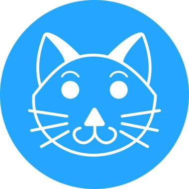Kedi yüzünün vektör illüstrasyonu