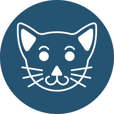 Kedi. Web simgesi basit illüstrasyon