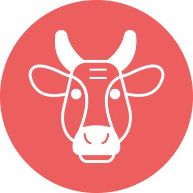 İnek. Web simgesi basit illüstrasyon