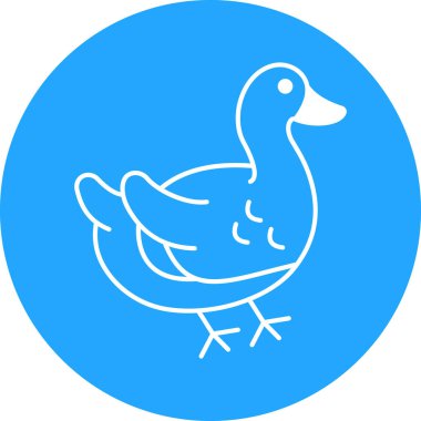 Tek bir kuş simgesinin vektör illüstrasyonu