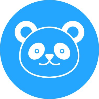 panda. Web simgesi basit illüstrasyon