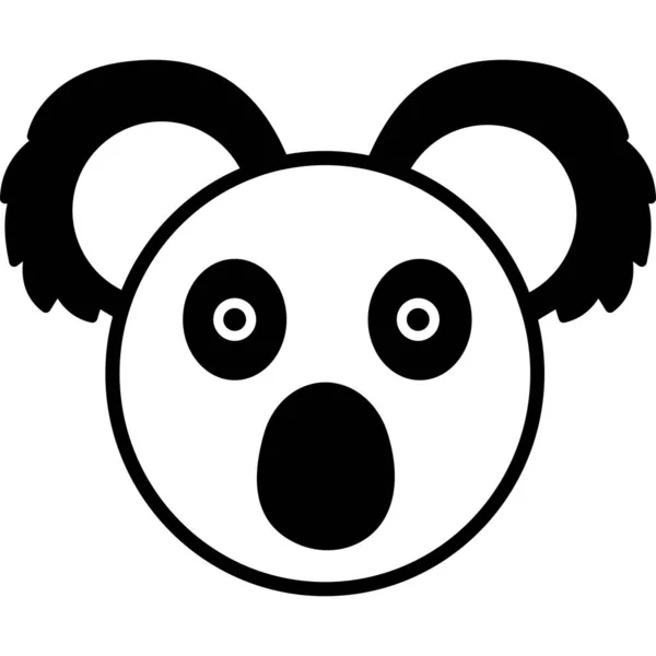cute panda face icon, vector illustration
