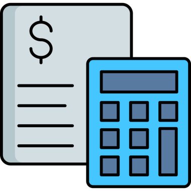 Hesap makinesi. Web simgesi basit illüstrasyon