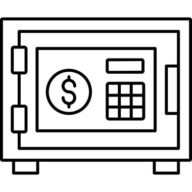 bankacılık ve finans hattı vektör simgesi.