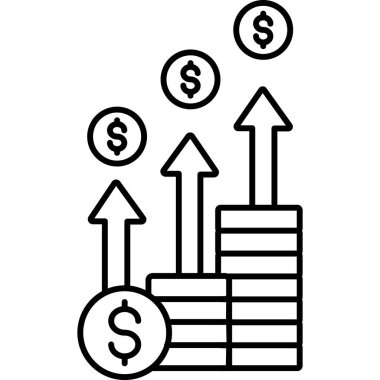 growth graph with dollar symbol vector illustration design