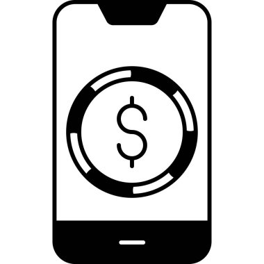 Para için. Web simgesi basit illüstrasyon