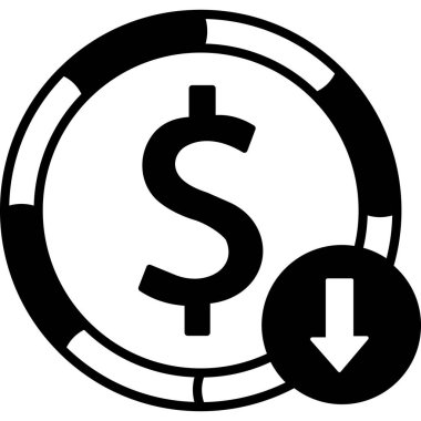 Dolar. Web simgesi basit tasarım