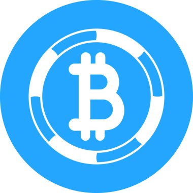 Eğilim biçimi izole edilmiş arkaplanda bitcoin simgesi