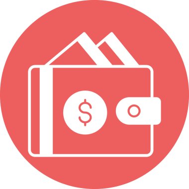 cüzdan ikonu vektör illüstrasyonu