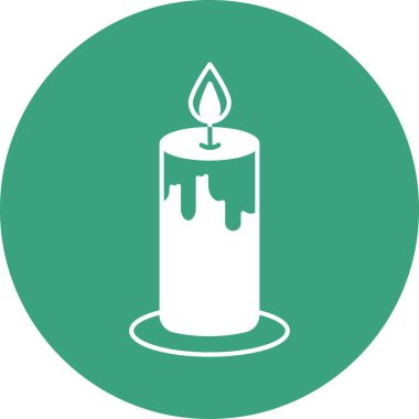 burning candle icon. simple illustration of diwali flame vector icons for any web design