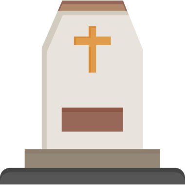 Mezar taşı. Web simgesi basit illüstrasyon