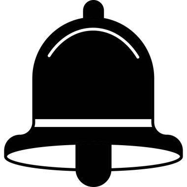 Bir çan simgesinin vektör illüstrasyonu