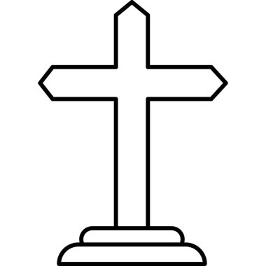 gravestone, line, tombstone, grave, halloween, vector illustration