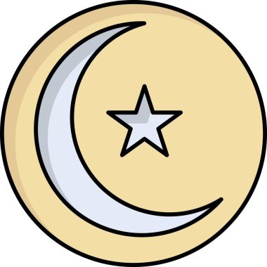 Ay. Web simgesi basit illüstrasyon