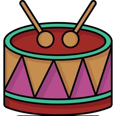 drum icon vector. illustration for personal and commercial use...