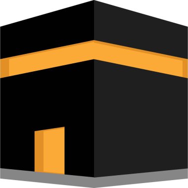 Bir bina simgesinin vektör illüstrasyonu