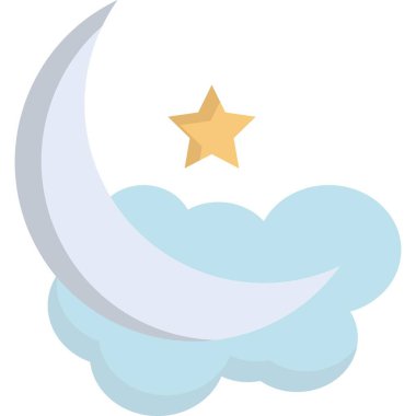 Ay. Web simgesi basit illüstrasyon