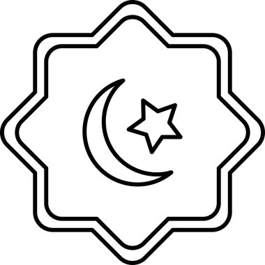 Ay simgesi, vektör illüstrasyonu