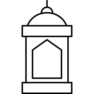 Ramazan Kareem fener ikonu vektör illüstrasyon grafik tasarımı