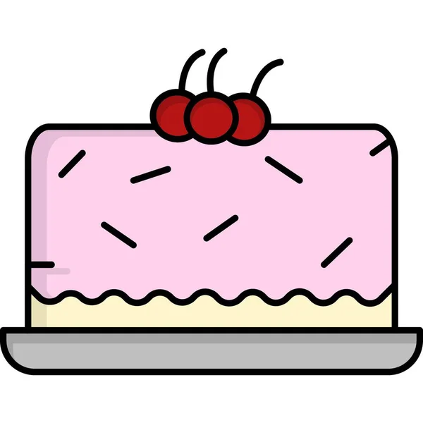 Kuchen Web Symbol Einfache Illustration — Stockfoto
