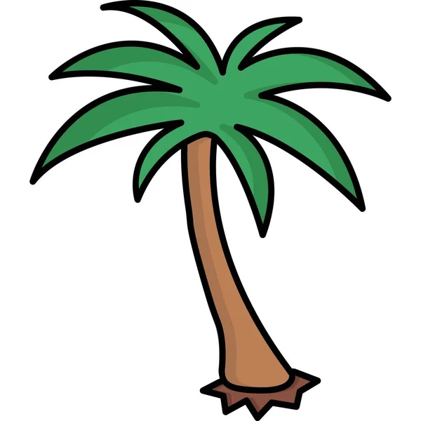 棕榈树图标矢量图解设计 — 图库照片