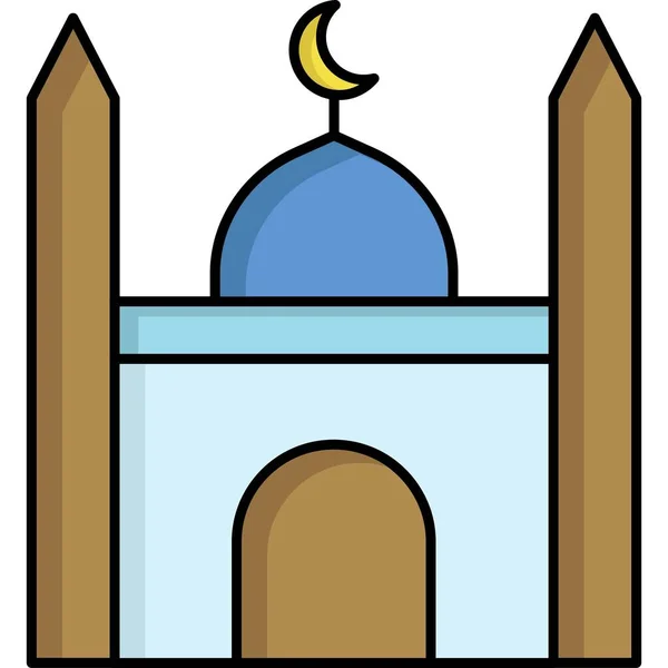 Мечеть Веб Иконка Простой Дизайн — стоковое фото