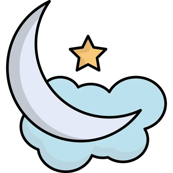 Mond Web Symbol Einfache Illustration — Stockfoto