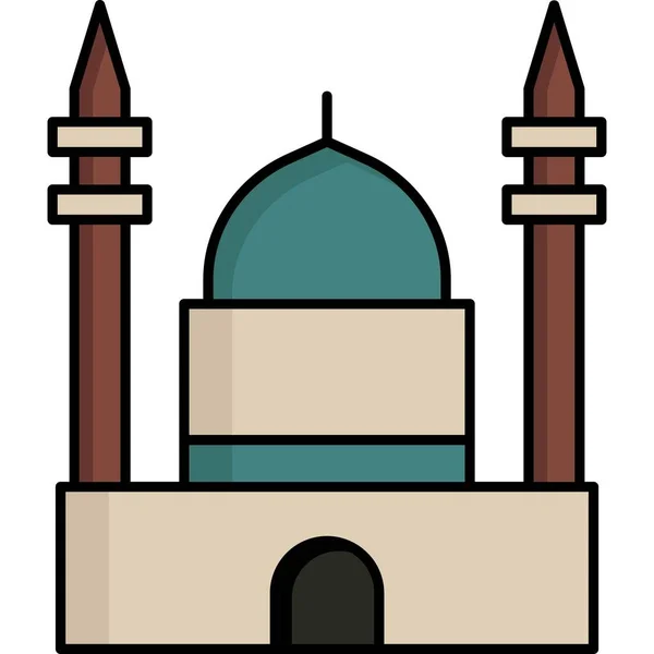 Mosquée Icône Web Illustration Simple — Photo