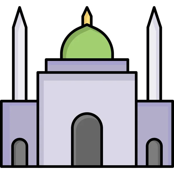 Moskee Web Icoon Eenvoudige Illustratie — Stockfoto