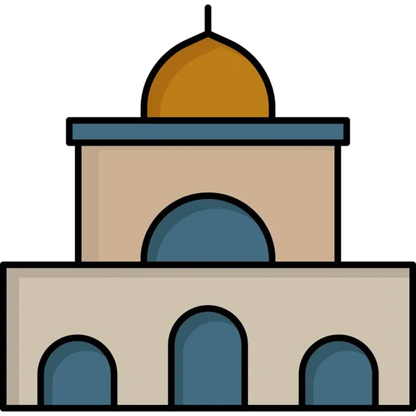 Meczet Ikona Web Prosta Ilustracja — Zdjęcie stockowe