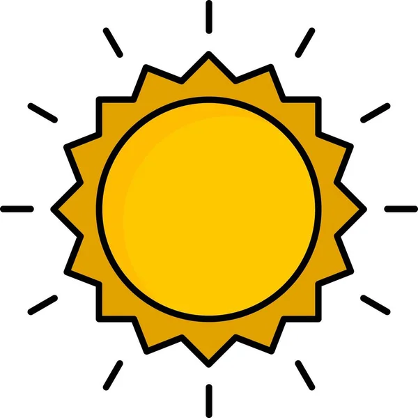 Sol Icono Vector Ilustración — Foto de Stock