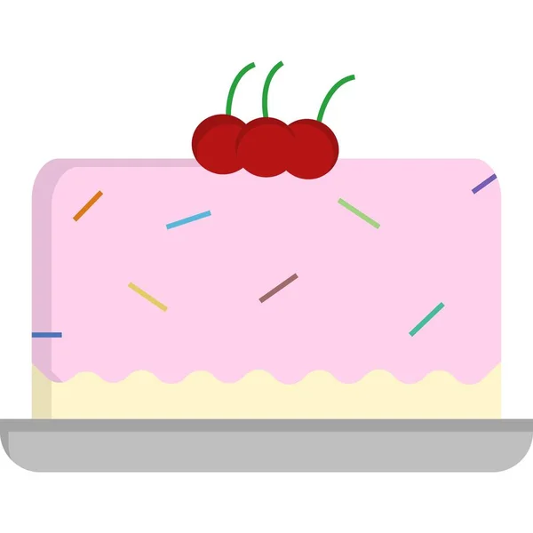 Gâteau Illustration Vectorielle Icône Web — Photo
