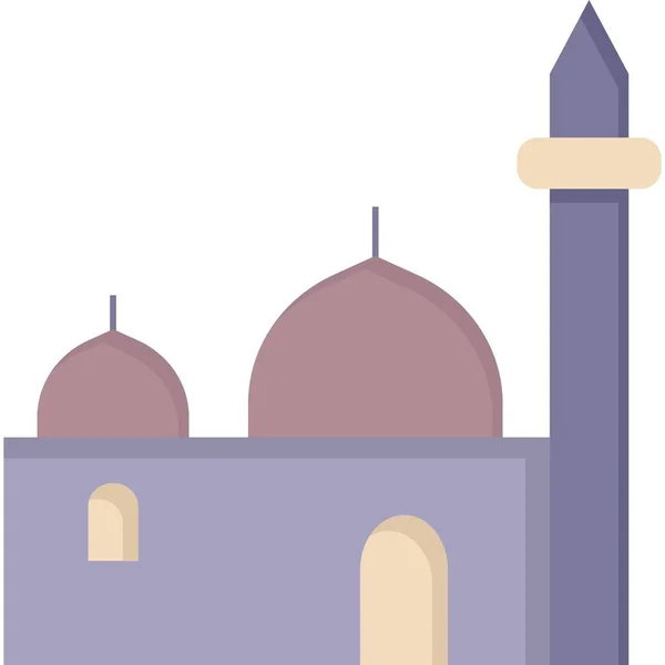 Mezquita Icono Web Ilustración Simple — Foto de Stock