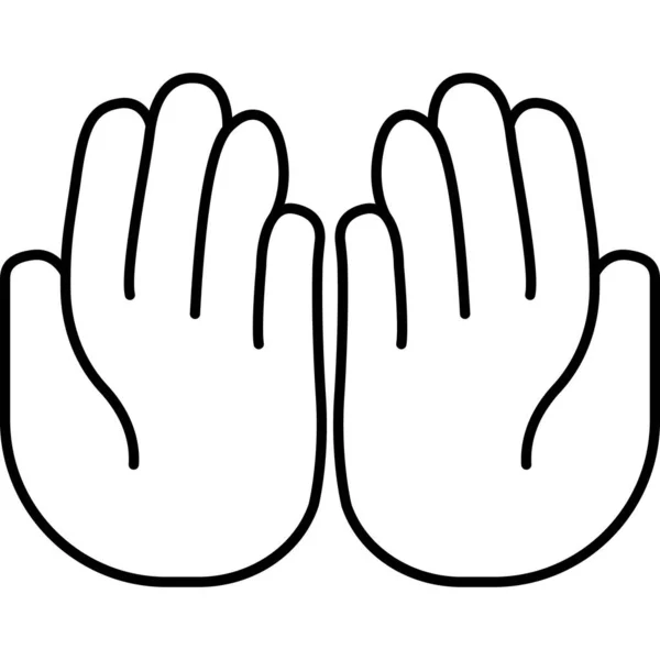 Hand Icon Outline Vector Illustration — 스톡 사진