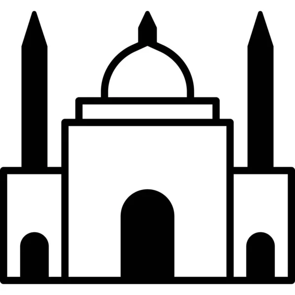 Meczet Ikona Web Prosta Ilustracja — Zdjęcie stockowe