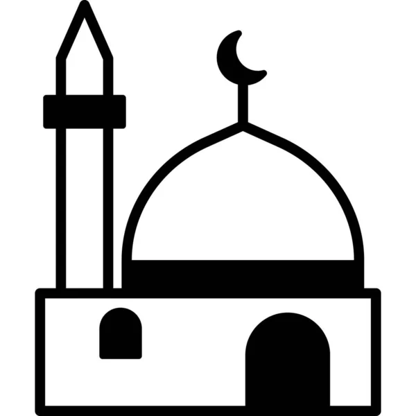 Mešita Webová Ikona Jednoduchý Design — Stock fotografie